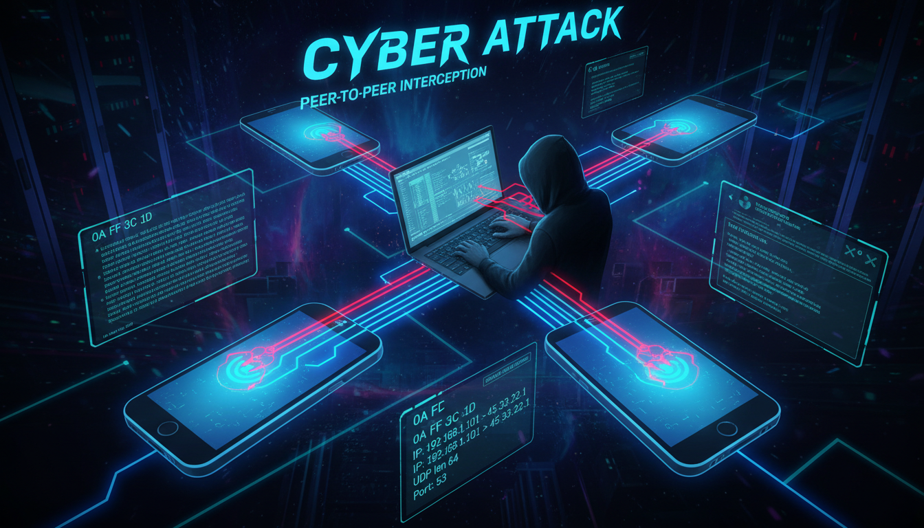 Hacker intercepting STUN packets between two smartphone calls